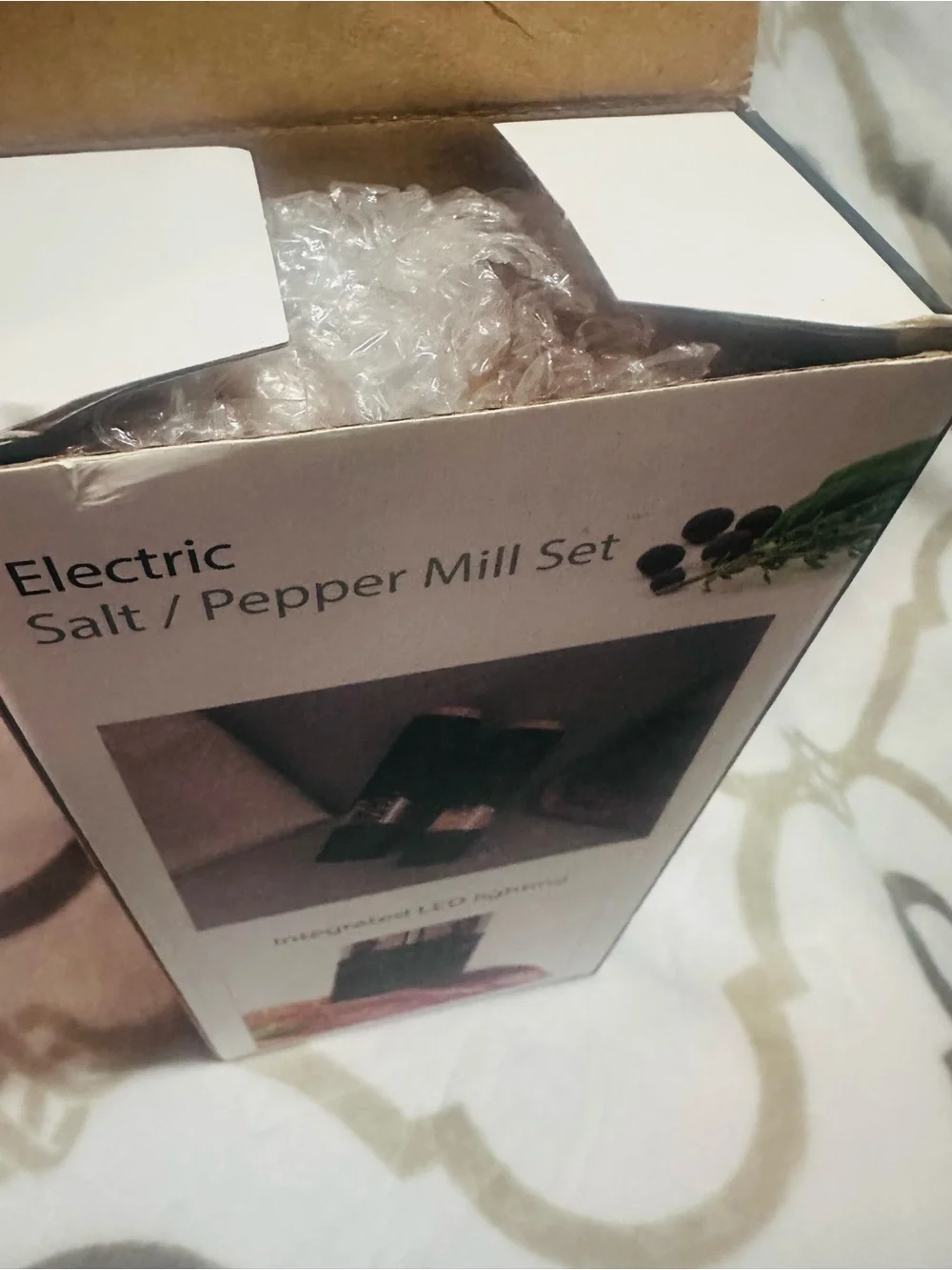 Electric Salt & Pepper Mill Set - Black Automatic Grinders